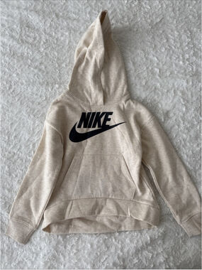 Nike Girl's Club Fleece Hi Low Pullover (Little Kids) Cashmere 6 Little Kid